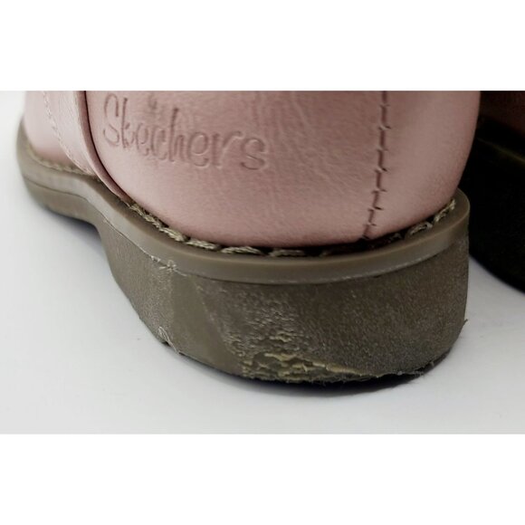 Skechers Girls Pink Ankle Boots With Star & Stitch Detail Size 7 - Picture 6 of 9